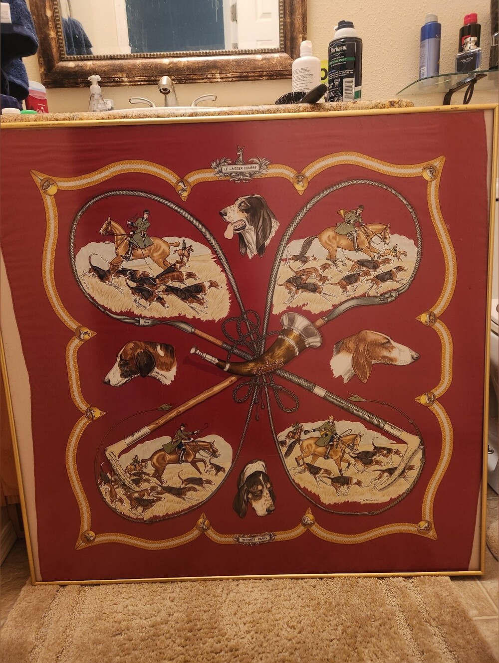 Le Laisser Courre Hermes Scarf 1979 J de Fougerolle